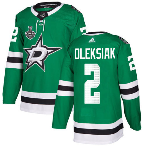 Adidas Men Dallas Stars #2 Jamie Oleksiak Green Home Authentic 2020 Stanley Cup Final Stitched NHL Jersey